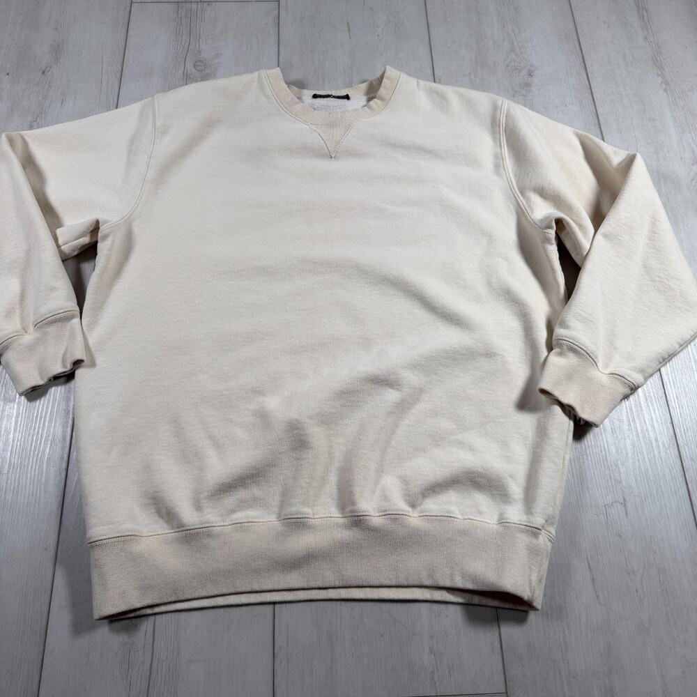Brandy Melville Cream Blank Sweatshirt Crewneck Sweater Women's Medium